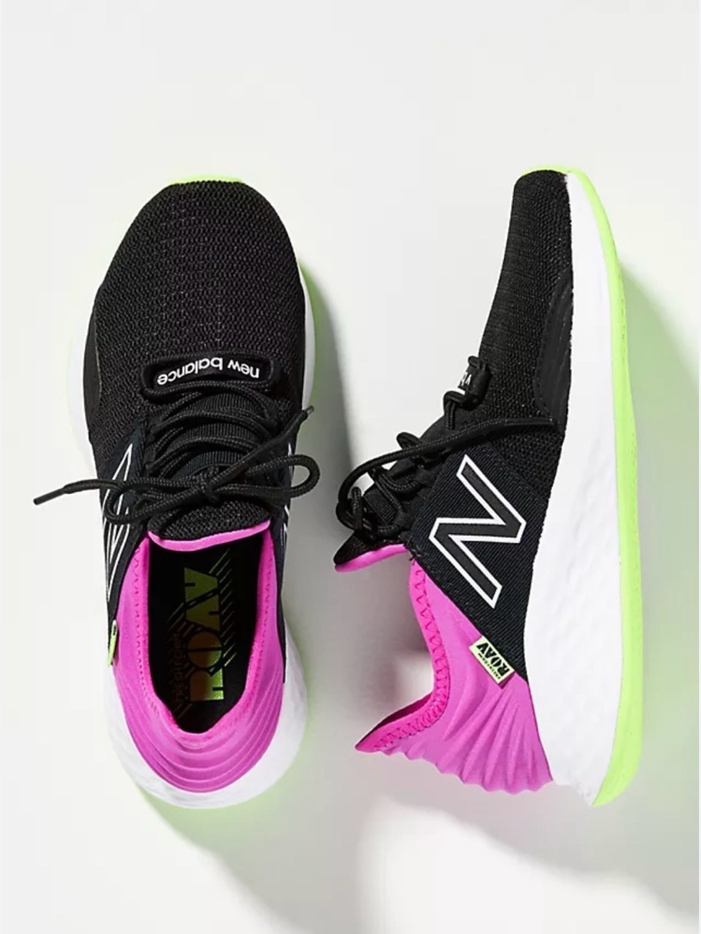 New Balance Women's Black, Pink & Neon Green Athletic Sneakers